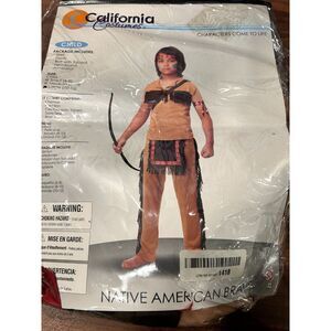 California Costumes Native American Brave Costume – Boys Large 10–12 – Like New